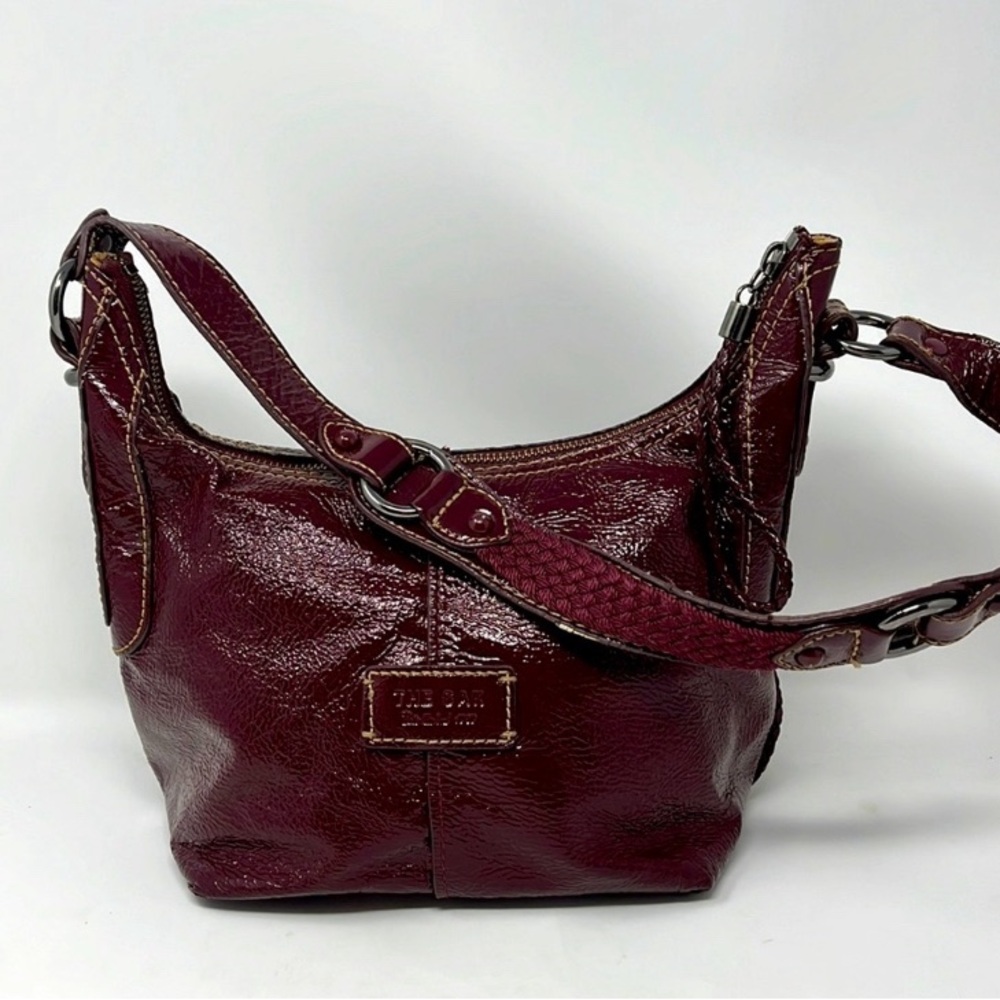 The Sak Deep Red Glossy Shoulder Bag